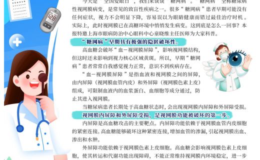 上海大众卫生报：“糖网病”爱打“埋伏战” 视力正常不代表眼睛健康