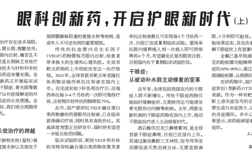 上海大众卫生报：眼科创新药，开启护眼新时代（上）